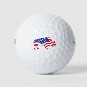 Patriotic Buffalo Golf Balls