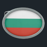 Patriotic Bulgarian Flag Belt Buckle<br><div class="desc">The national flag of Bulgaria.</div>