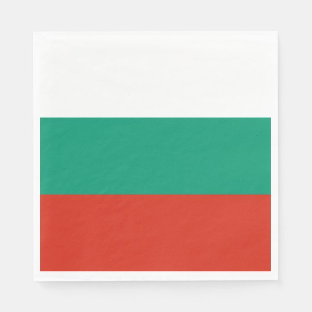 Patriotic Bulgarian Flag Napkin (Front)