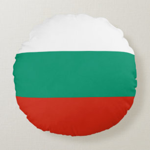 Patriotic Bulgarian Flag Round Cushion