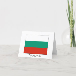 Patriotic Bulgarian Flag Thank You Card