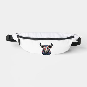 Patriotic Bull Head Vintage Engraving Design_1 Bum Bags