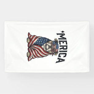 Patriotic Bulldog 'Merica Vintage Vector Shirt Des Banner
