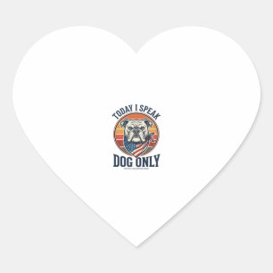 Patriotic Bulldog Shirt Vintage Engraving Dog Love Heart Sticker