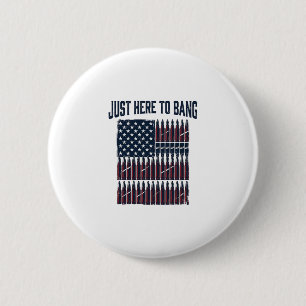 Patriotic Bullet Flag Funny Vintage Graphic T-Shir 6 Cm Round Badge
