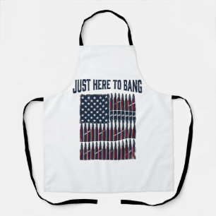 Patriotic Bullet Flag Funny Vintage Graphic T-Shir Apron
