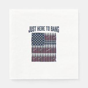 Patriotic Bullet Flag Funny Vintage Graphic T-Shir Napkin