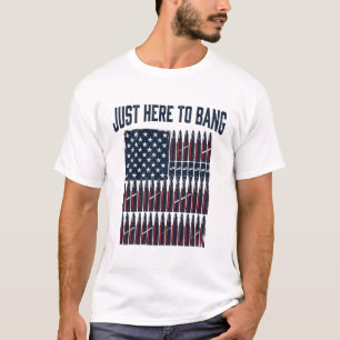 Patriotic Bullet Flag Funny Vintage Graphic T-Shir T-Shirt