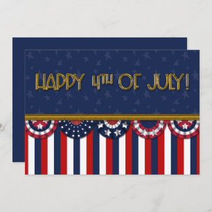 Patriotic Bunting Flags Happy 4th of July