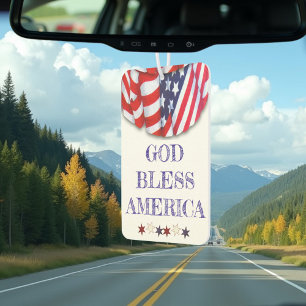 Patriotic Bunting God Bless America Template Car Air Freshener