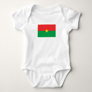 Patriotic Burkina Faso Flag Baby Bodysuit