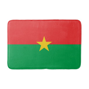 Patriotic Burkina Faso Flag Bath Mat
