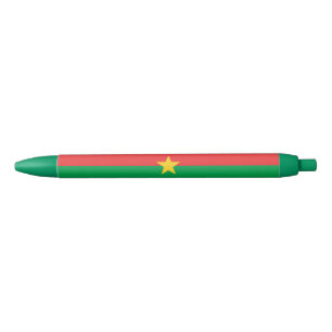 Patriotic Burkina Faso Flag Blue Ink Pen