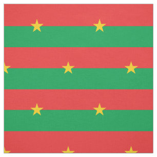 Patriotic Burkina Faso Flag Fabric