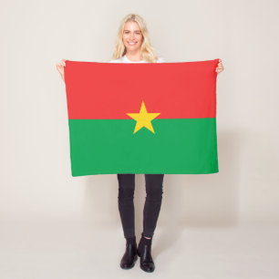 Patriotic Burkina Faso Flag Fleece Blanket