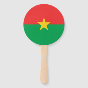 Patriotic Burkina Faso Flag Hand Fan