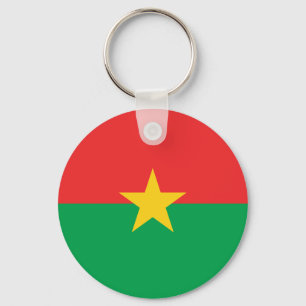 Patriotic Burkina Faso Flag Key Ring
