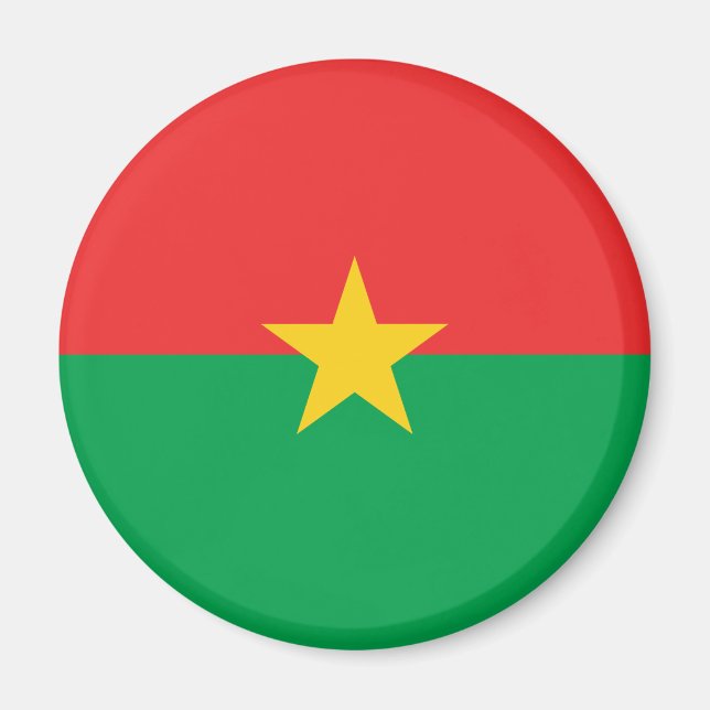 Patriotic Burkina Faso Flag Magnet (Front)