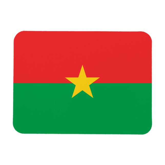 Patriotic Burkina Faso Flag Magnet (Horizontal)