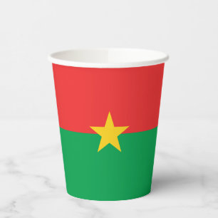 Patriotic Burkina Faso Flag Paper Cups