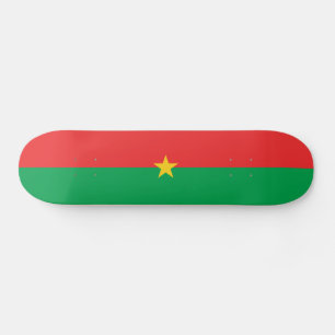 Patriotic Burkina Faso Flag Skateboard