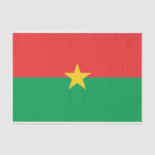 Patriotic Burkina Faso Flag Tissue Paper (Front)