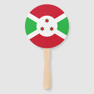 Patriotic Burundi Flag Hand Fan