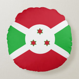 Patriotic Burundi Flag Round Cushion