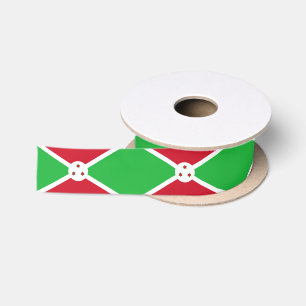Patriotic Burundi Flag Satin Ribbon