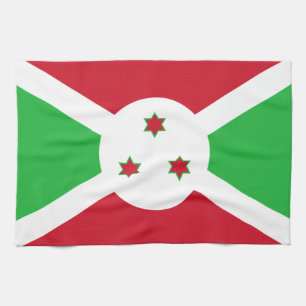 Patriotic Burundi Flag Tea Towel
