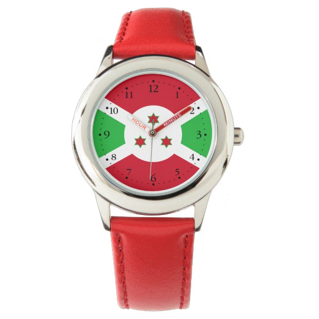Patriotic Burundi Flag Watch (Front)