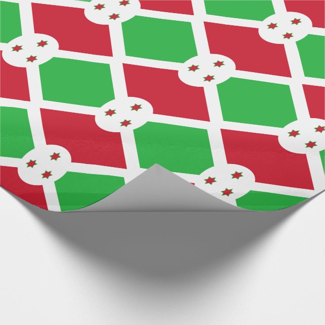 Patriotic Burundi Flag Wrapping Paper (Corner)