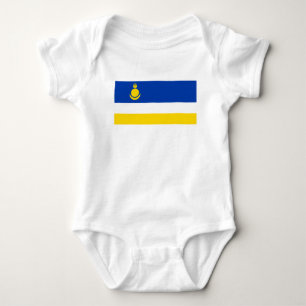 Patriotic Buryatia Flag Baby Bodysuit