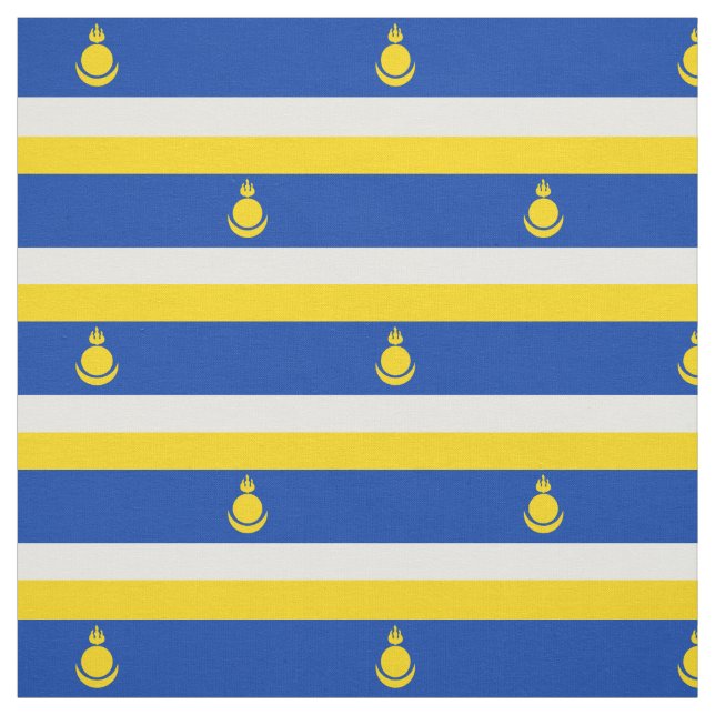 Patriotic Buryatia Flag Fabric (Swatch)