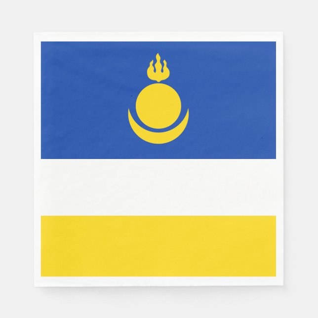 Patriotic Buryatia Flag Napkin (Front)