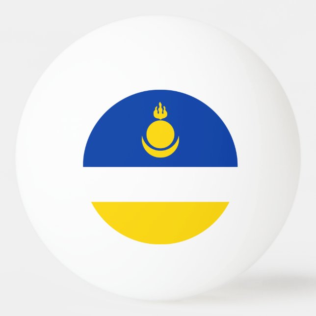 Patriotic Buryatia Flag Ping Pong Ball (Back)
