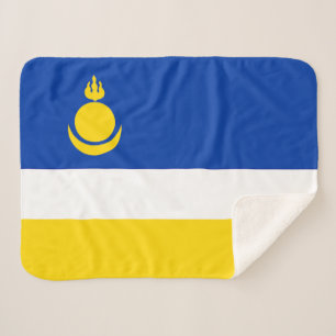 Patriotic Buryatia Flag Sherpa Blanket