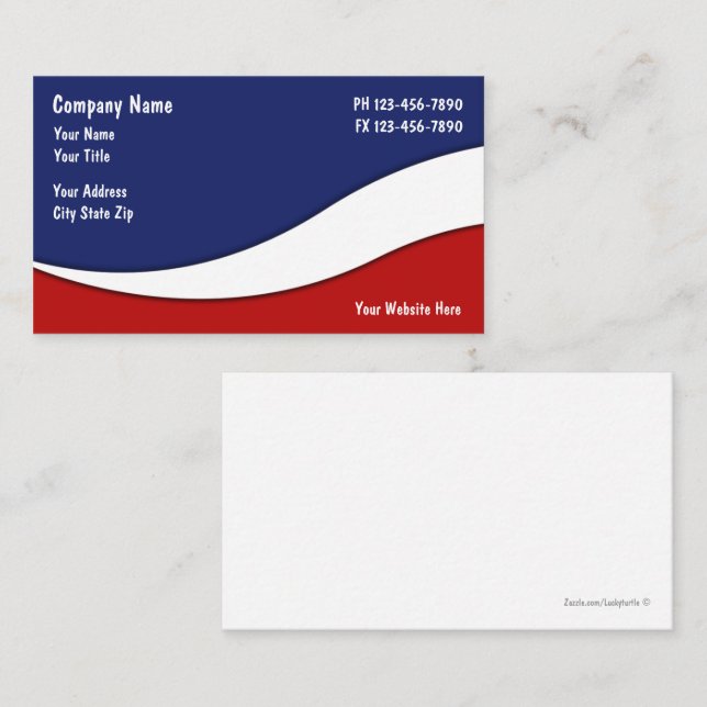 Patriotic Business Cards (Front/Back)