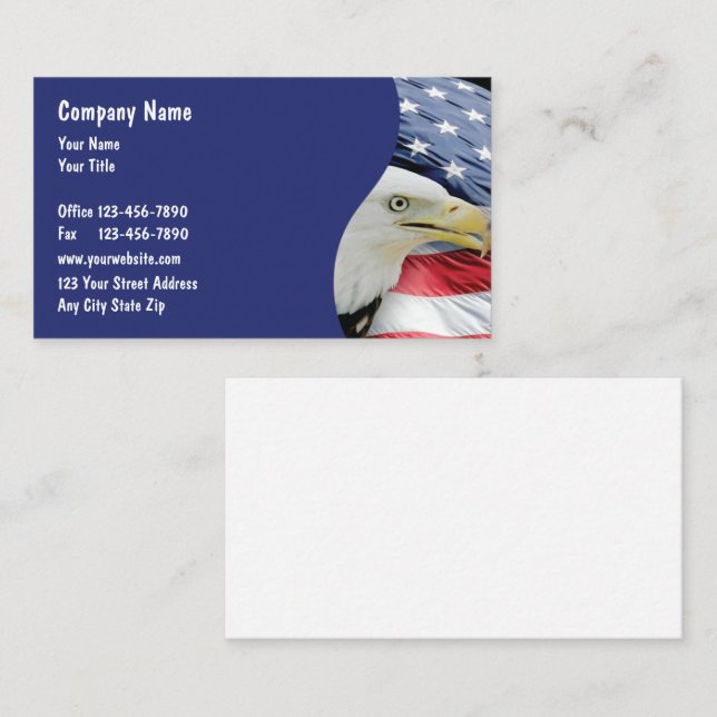 Patriotic Business Cards (Front/Back)