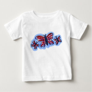 Patriotic butterflies baby shirt