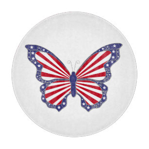 Patriotic Butterfly Cutting Board