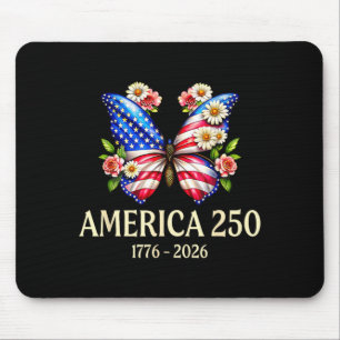 Patriotic butterfly usa 250th anniversary 1776-202 mouse pad