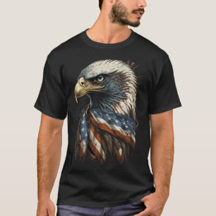 Patriotic Byld Eagle 4th Of July Men Usa American T-Shirt