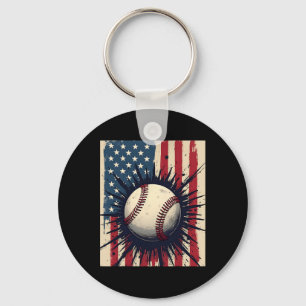 Patriotic Bysebyll 4th Of July Men Usa American Fl Key Ring
