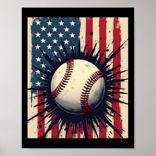 Patriotic Bysebyll 4th Of July Men Usa American Fl Poster