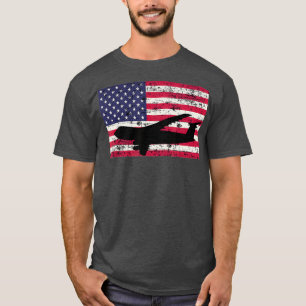 Patriotic C5 Galaxy jet American flag T-Shirt