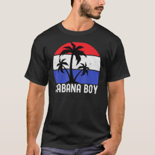 Patriotic Cabana Boy Vintage Palm Tree Us American T-Shirt
