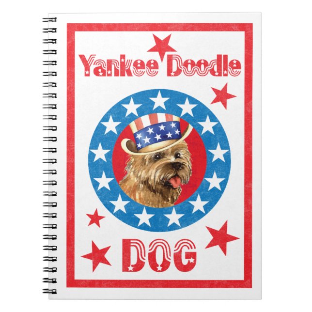 Patriotic Cairn Terrier Notebook (Front)