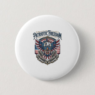 Patriotic Cajun Pride Vector Graphic Tee_1 6 Cm Round Badge