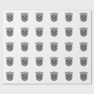 Patriotic Cajun Pride Vector Graphic Tee_1 Wrapping Paper